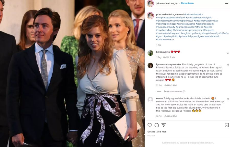 Prinzessin Beatrice flog für die Feier extra nach Griechenland.