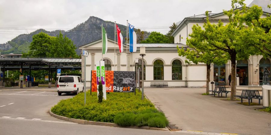 Der Bahnhof in Bad Ragaz im Kanton St. Gallen.