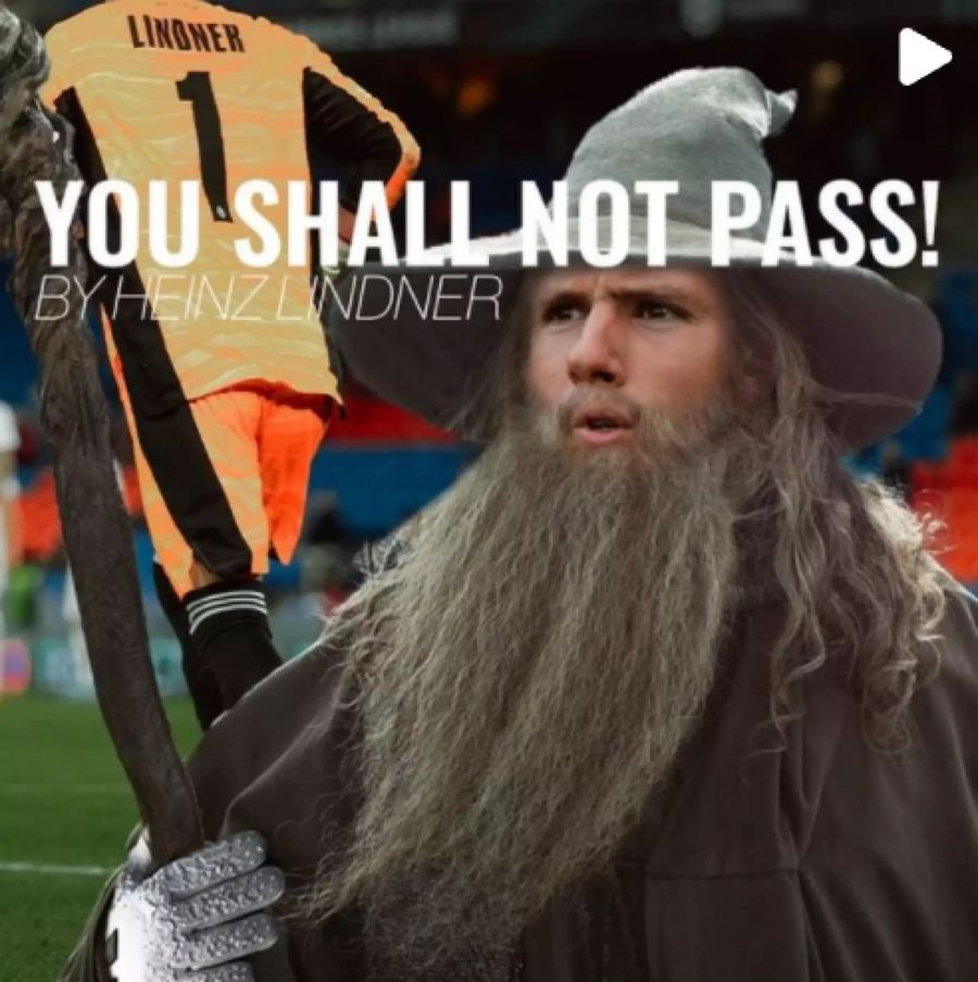 Der FC Basel postet ein Video von Lindners Paraden und schreibt dazu: «You shall not pass!»