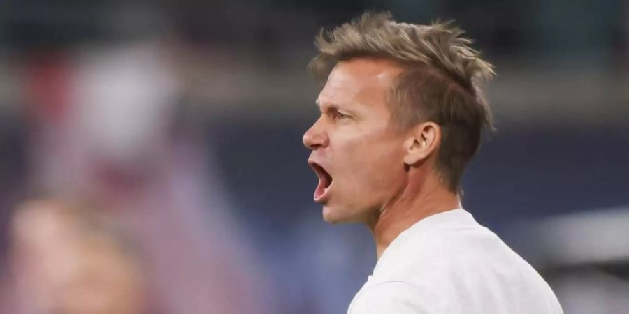 Nimmt seine Spieler gegen Freiburg in die Pflicht: Leipzig-Coach Jesse Marsch. Foto: Jan Woitas/dpa-Zentralbild/dpa