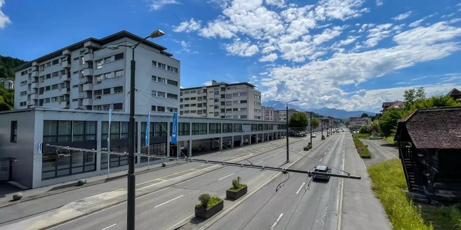 Die Hauptstrasse von Ebikon.