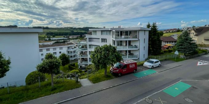 Ausblick über Gisikon. Ausblick über Gisikon.