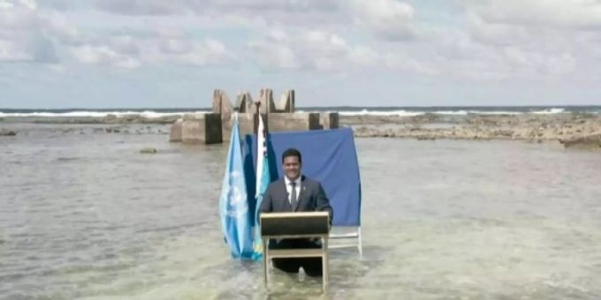 Tuvalu: Der Aussenminister warnt vor den Konsequenzen der Klimakrise. Tuvalu