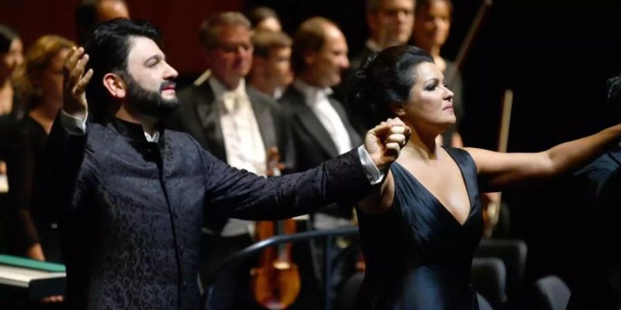 Yusif Eyvazov (l-r) und Anna Netrebko (2019). Foto: Barbara Gindl/APA/dpa