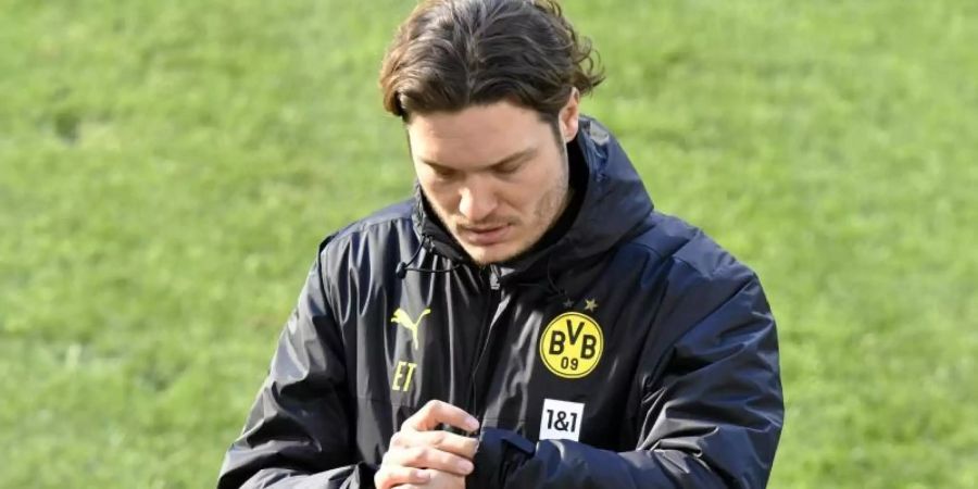 Soll mit Borussia Dortmund den Turnaround schaffen: Cheftrainer Edin Terzic. Foto: Martin Meissner/AP/POOL/dpa