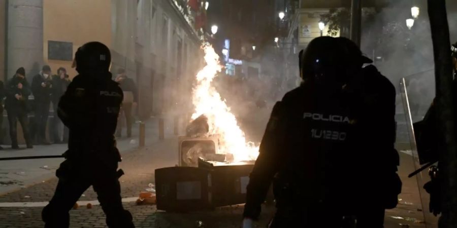 Ausschreitungen in Madrid