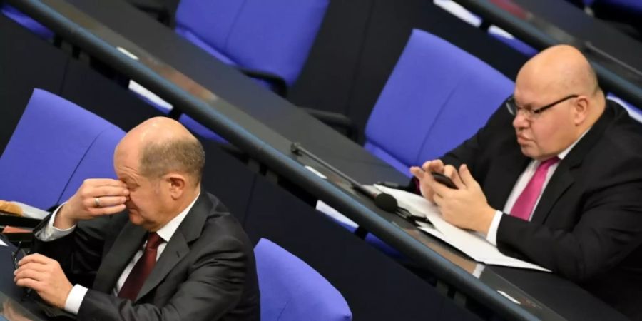 Minister Olaf Scholz (SPD) und Peter Altmaier (CDU)