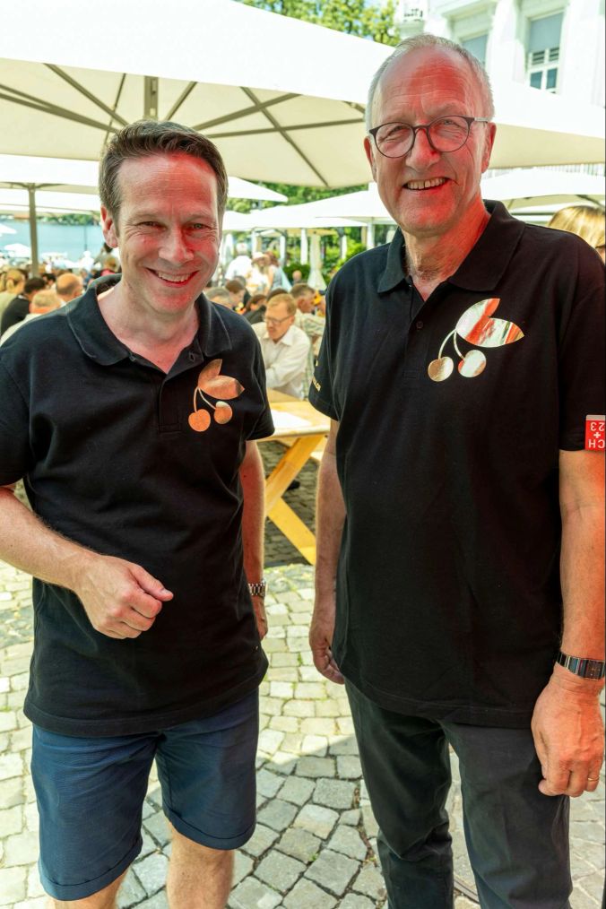 Vize und Präsident IG Chriesi: Gabriel Galliker-Etter und der Zuger Mitte Ständerat Peter Hegglin.
