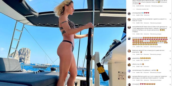 Michelle Hunziker schippert diesen Sommer ohne Mann über das Mittelmeer. Michelle Hunziker