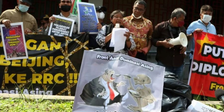 Proteste gegen China in Indonesien