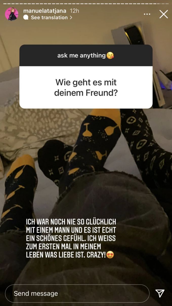 Manuela Frey ist bis über beide Ohren verliebt. manuela frey
