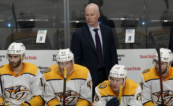 Nashville-Trainer John Hynes lobt Roman Josi über den Klee. NHL