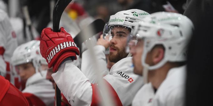 Joël Genazzi vom Lausanne HC während dem zweiten Spiel gegen Ambri Piotta. lausanne hc