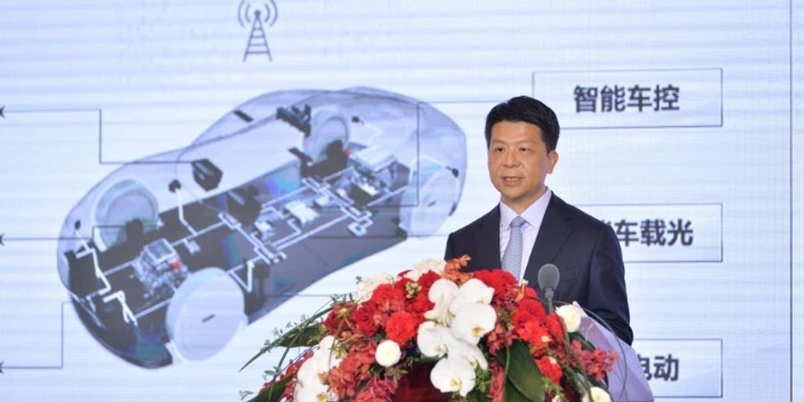 Huawei-Chef Guo Ping bei Vorstellung des Jahresberichts