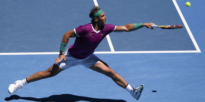 Rafael Nadal im Einsatz an den Australian Open. Rafael Nadal Australian Open