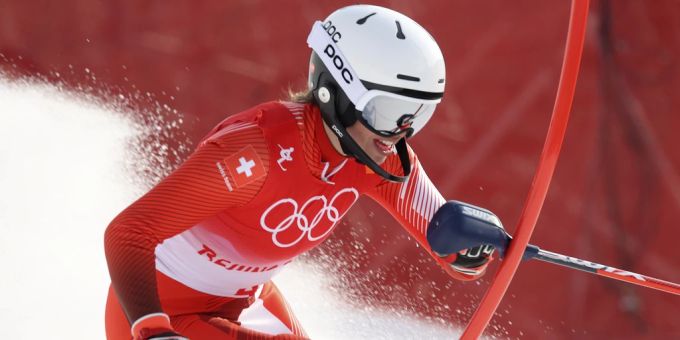 Michelle Gisin verpasst das Slalom-Podest an Olympia 2022. Olympia 2022