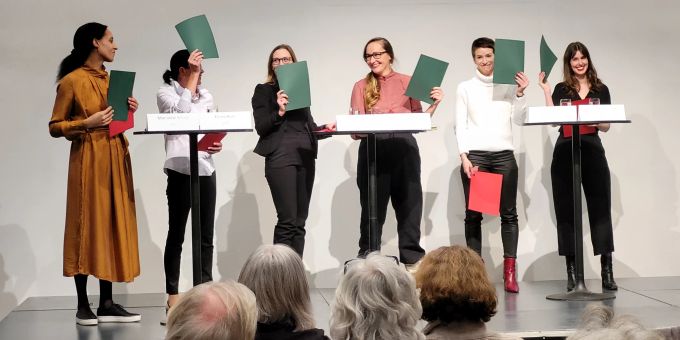 Marianne Schild (Grünliberale Stadt Bern, Co-Fraktionspräsidentin), Eliane Burn (Vorstandsmitglied SVP Frauen Kanton Bern), Florence Schmid (FDP. Die Liberalen Stadt Bern, Stadträtin), Tanja Miljanović (Co-Präsidentin Grüne Freie Liste Stadt Bern, Stadträtin), Sibyl Eigenmann (Präsidentin Die Mitte Stadt Bern, Stadträtin) und Valentina Achermann (SP Stadt Bern Stadträtin) Bern