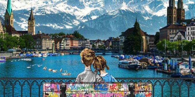 Mit «Zürich is Beautiful» präsentiert die Zürcher Galerie Debiolles ab dieser Woche ein nagelneues Bild des französischen Streetart-Künstlers Mr. Brainwash. Mit «Zürich is Beautiful» präsentiert die Zürcher Galerie Debiolles ab dieser Woche ein nagelneues Bild des französischen Streetart-Künstlers Mr. Brainwash.