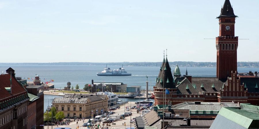 Blick auf den Hafen von Helsingborg, dem Einfallstor für Drogen nach Schweden.