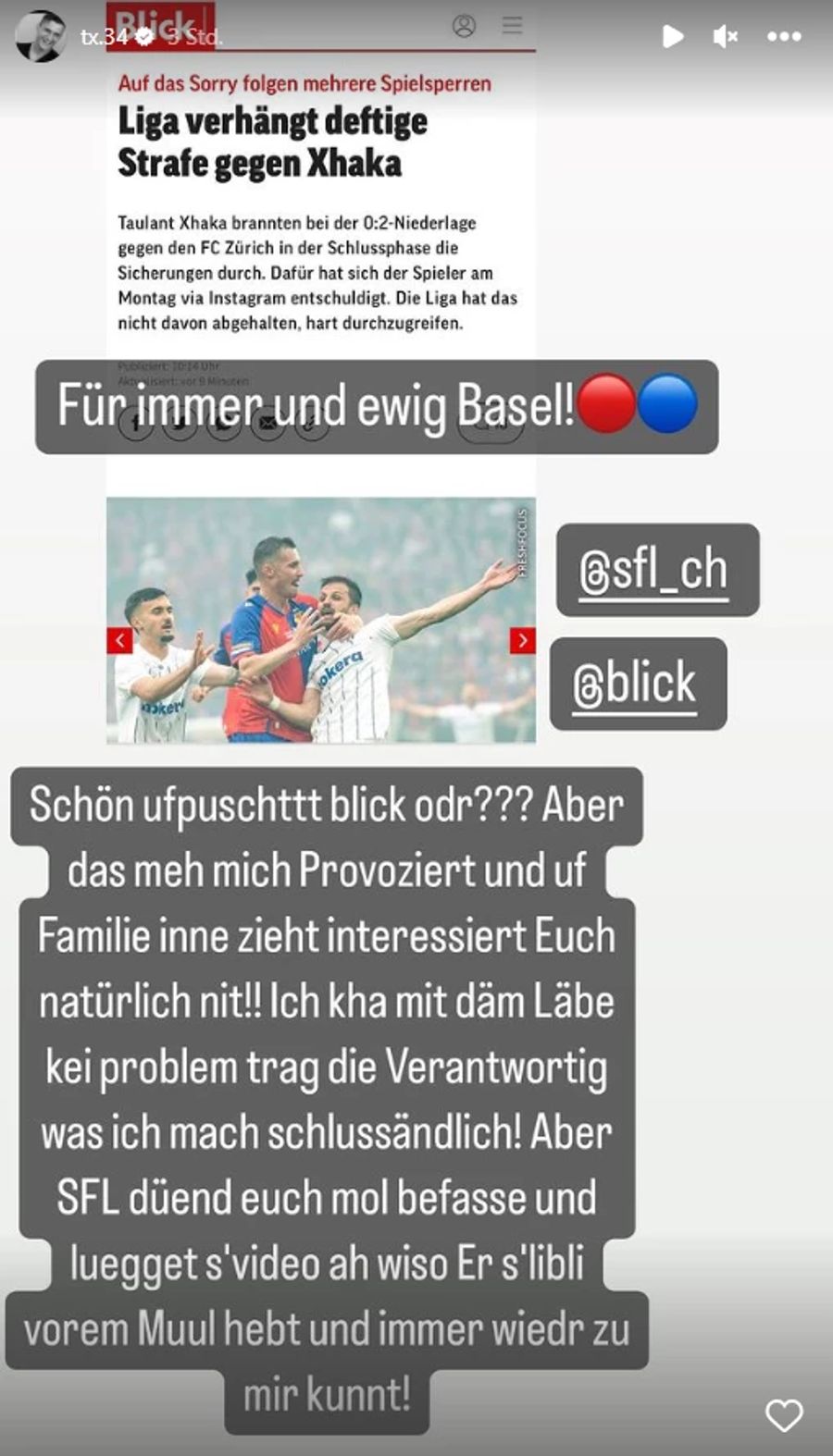 Taulant Xhaka fordert die Liga auf, sich auch mit den Provokationen vonseiten der Zürcher zu befassen.