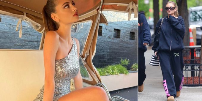 Ganz entspannt - Klum-Tochter tauscht Designer-Robe gegen Trainerhose