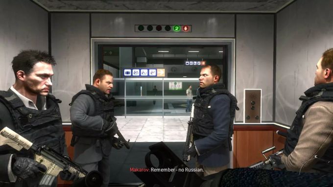 Ein Screenshot der heiklen Mission «No Russian» aus Call of Duty: Modern Warfare 2. Call of Duty: Modern Warfare 2