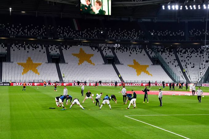 Leere Ränge bei Juventus Turin gegen Inter Mailand. Juventus Turin