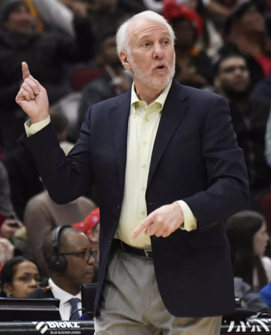 Gregg Popovich steht seit 1996 bei den Spurs an der Linie.