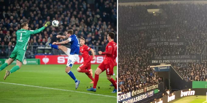 Hopp-Hass - Schalke-Fans hoffen auf Penaltyschiessen dank Spruchband