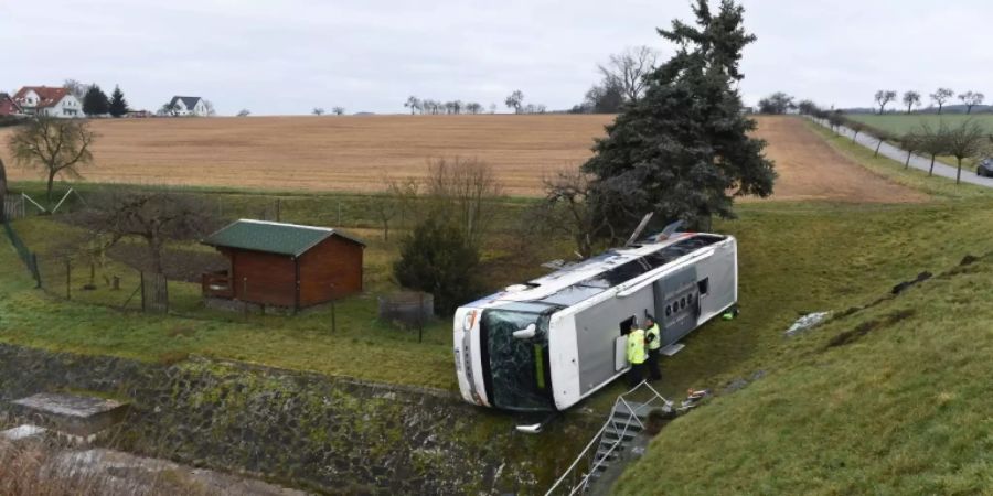 Der verunglückte Bus