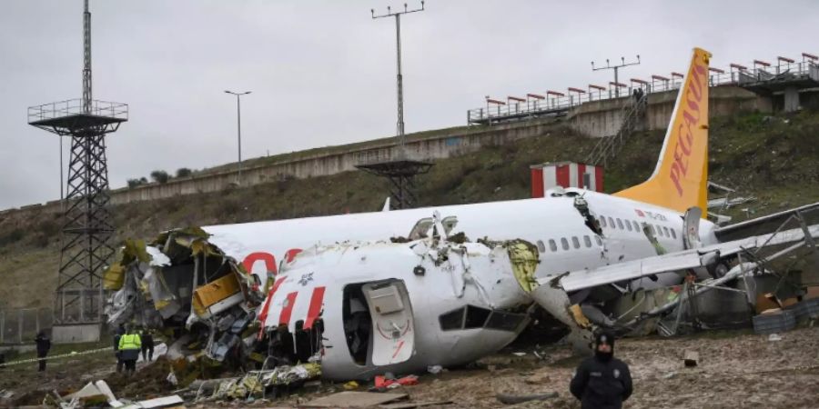 Wrack der Unglücksmaschine in Istanbul