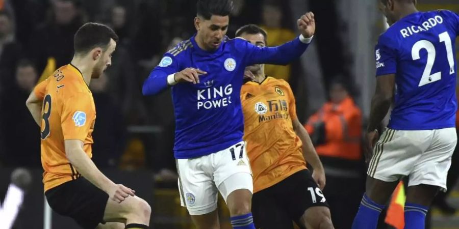 Wolverhampton Wanderers und Leicester City teilten sich am 26. Premier-League-Spieltag die Punkte. Foto: Rui Vieira/AP/dpa