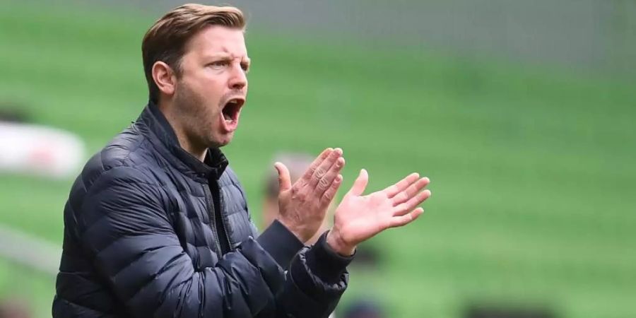 Coach Florian Kohfeldt kämpft mit Werder Bremen gegen den Abstieg. Foto: Carmen Jaspersen/dpa
