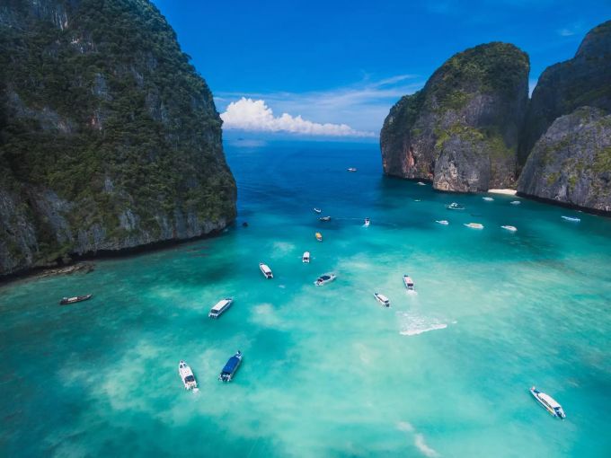 Maya Bay, Ko Phi Phi, Thailand. Bucht in Thailand