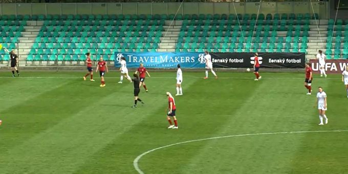 Die Schweizer Nati der Frauen im Spiel gegen Tschechien. Schweizer Nati