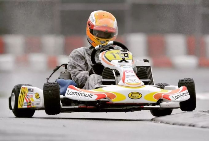 Anthoine Hubert bei einem Kart-Rennen. Anthoine Hubert Pierre Gasly