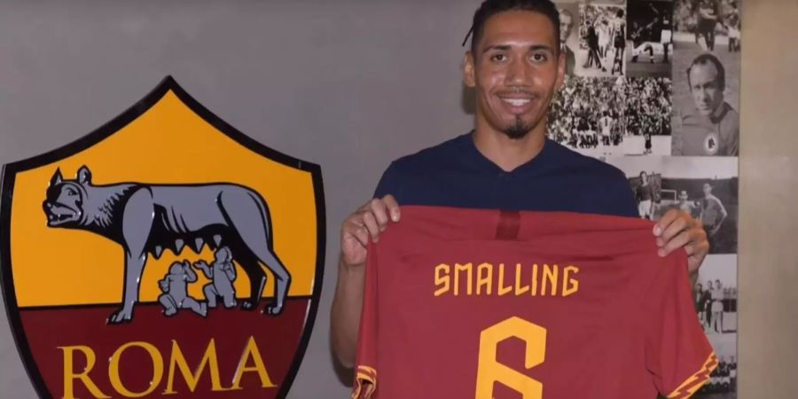 ....der Verteidiger Chris Smalling, der in der Saison 2019/202 an den AS Rom verliehen wurde...