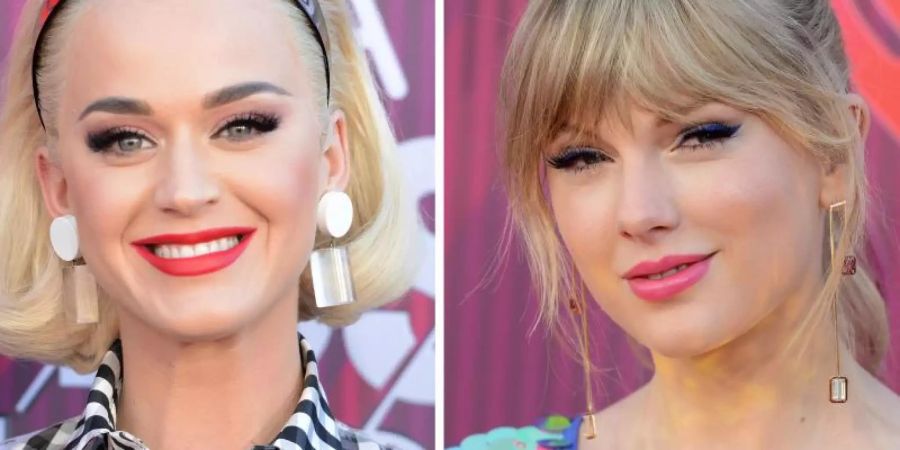 Die Sängerinnen Katy Perry (l) und Taylor Swift haben ihren Clinch beigelegt. Foto: Jordan Strauss