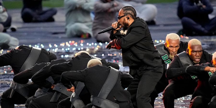 Kendrick Lamar bei seinem Super-Bowl-Auftritt im Februar.