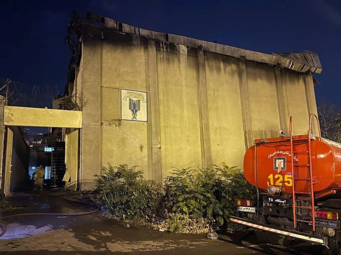 Das Gefängnis im Iran wurde durch den Brand beschädigt. Iran Gefängnis