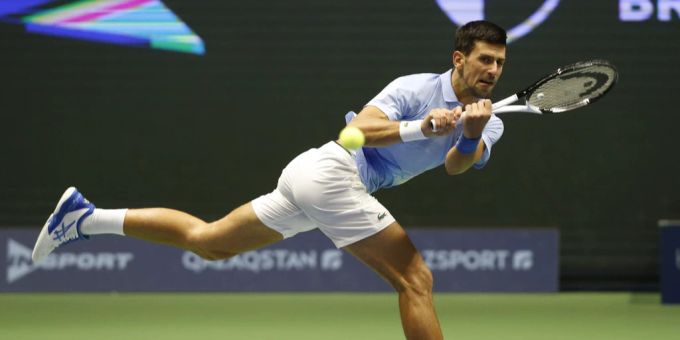 Novak Djokovic beim Turnier in Kasachstan. Jetzt möchte er auch bei den Australian Open angreifen. australian open