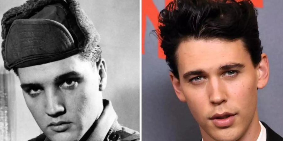 Schauspieler Austin Butler (r.) wird Elvis Presley verkörpern. Foto: Sonia Moskowitz/Globe Photos via ZUMA Wire/UPI/dpa