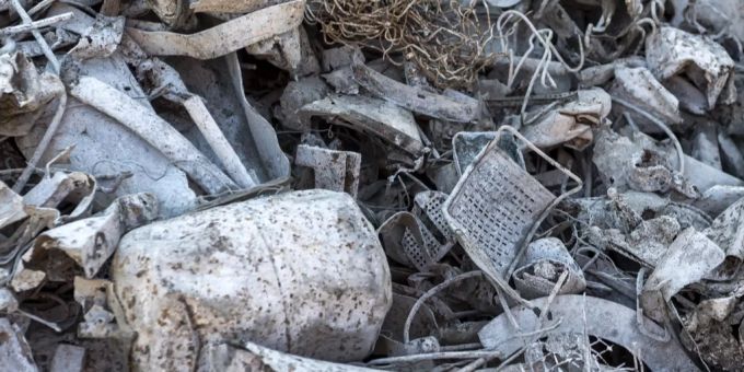 Abfall in der Metallrückgewiungsanlage Elbisgraben. abfall