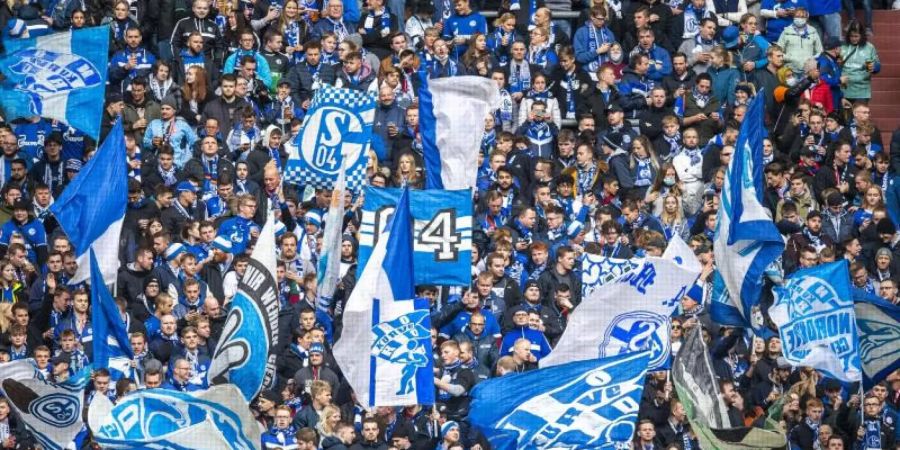 Der FC Schalke 04 regt seine Fans an, sich impfen zu lassen. Foto: David Inderlied/dpa
