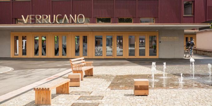 Das Kultur- und Kongresshaus Verrucano Mels in Mels im Kanton St. Gallen. Das Kultur- und Kongresshaus Verrucano Mels in Mels im Kanton St. Gallen.