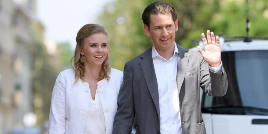 Susanne Thier und Sebastian Kurz sind Eltern geworden. Foto: Roland Schlager/APA/dpa