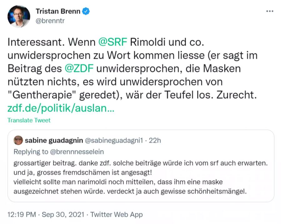 SRF ZDF Brenn