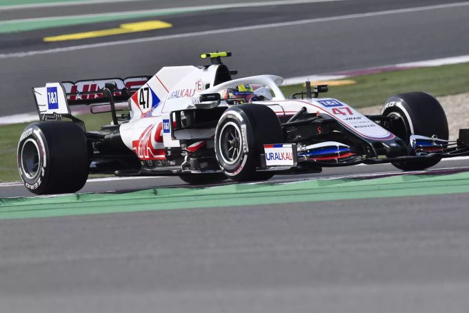 Mick Schumacher (Haas F1 Team) im Training zum Katar-GP der Formel 1. Mick Schumacher Formel 1