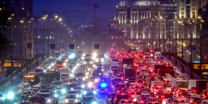 Stau in Moskau Stau in Moskau