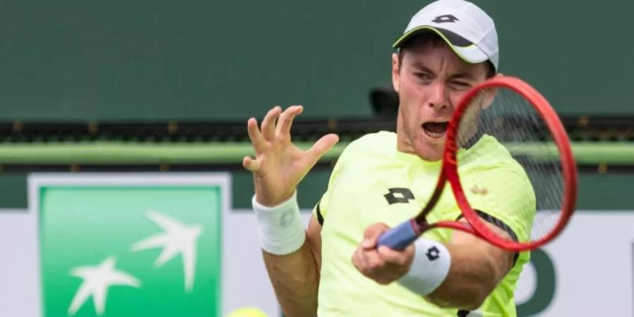 Dominik Koepfer ist in Indian Wells ausgeschieden. Foto: Maximilian Haupt/dpa